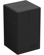 Кутия за карти Ultimate Guard Flip`n`Tray XenoSkin - Monocolor Black (100+ бр.) -1